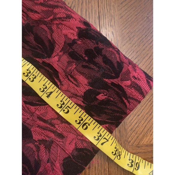 Fuchsia & Black Floral Sheath Dress  Sleeveless Size 8 M - Picture 5 of 11